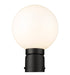 Outdoor Post Mount Fixture Z-Lite 597PHM-BK Black Laurent 1 Light Outdoor Post Mount Fixture Z-Lite