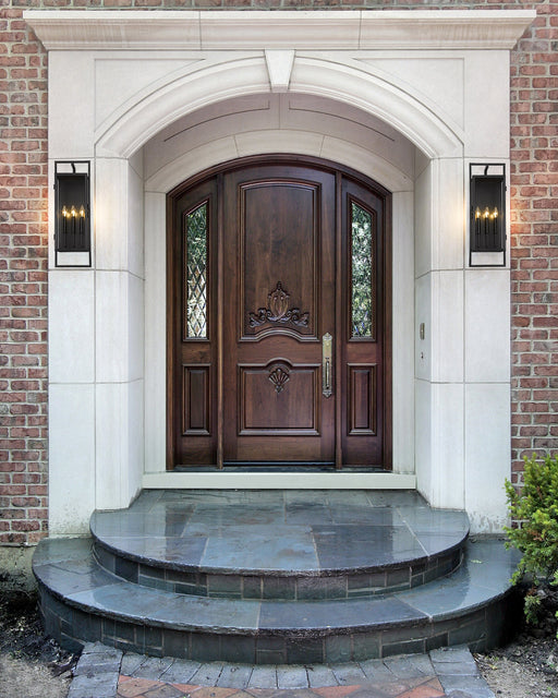 Outdoor Wall Light Z-Lite 598B-BK Black Lucian 3 Light Outdoor Wall Light Z-Lite