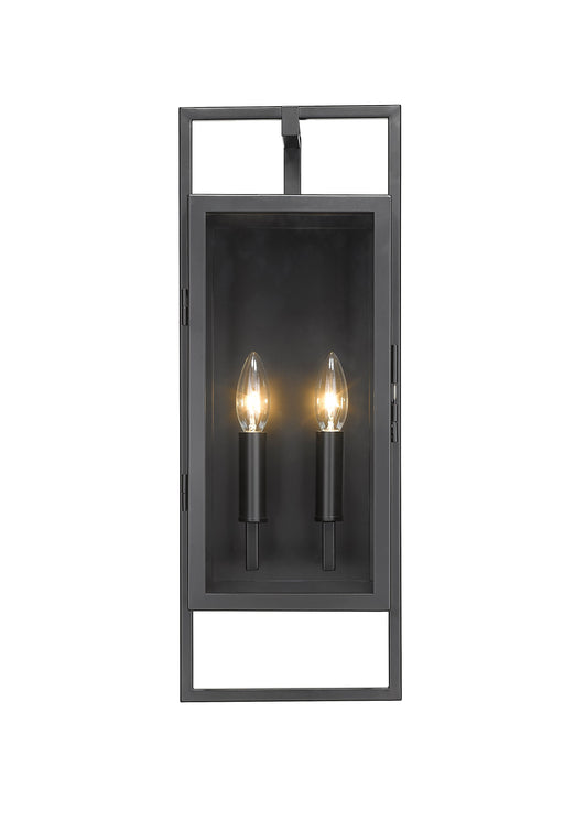 Outdoor Wall Light Z-Lite 598M-BK Black Lucian 2 Light Outdoor Wall Light Z-Lite