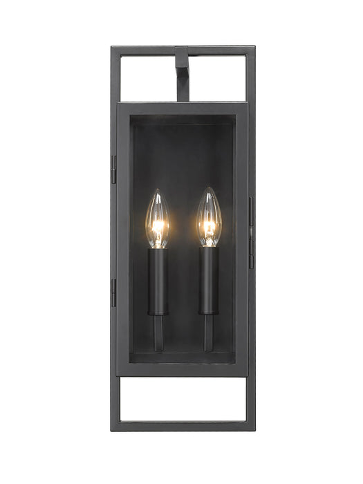 Outdoor Wall Light Z-Lite 598S-BK Black Lucian 2 Light Outdoor Wall Light Z-Lite