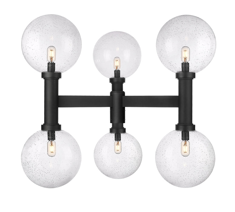 Outdoor Post Mount Fixture Z-Lite 599BP6-BK Black Laurent 6 Light Outdoor Post Mount Fixture Z-Lite