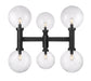 Outdoor Post Mount Fixture Z-Lite 599BP6-BK Black Laurent 6 Light Outdoor Post Mount Fixture Z-Lite
