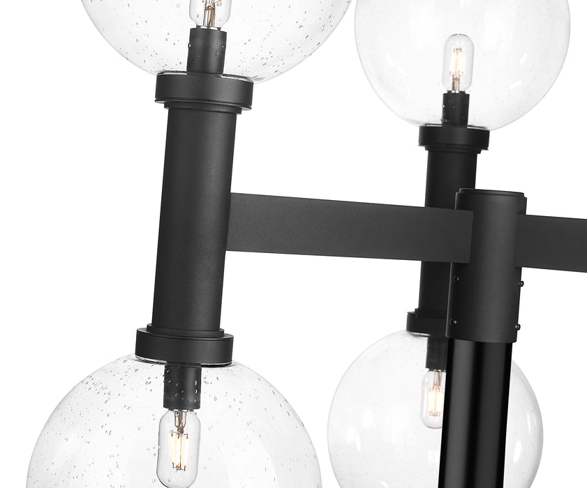 Outdoor Post Mount Fixture Z-Lite 599BP6-BK Black Laurent 6 Light Outdoor Post Mount Fixture Z-Lite