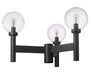 Outdoor Post Mount Fixture Z-Lite 599MP3-BK Black Laurent 3 Light Outdoor Post Mount Fixture Z-Lite