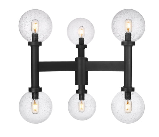 Outdoor Post Mount Fixture Z-Lite 599MP6-BK Black Laurent 6 Light Outdoor Post Mount Fixture Z-Lite
