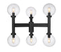 Outdoor Post Mount Fixture Z-Lite 599MP6-BK Black Laurent 6 Light Outdoor Post Mount Fixture Z-Lite