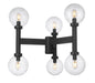 Outdoor Post Mount Fixture Z-Lite 599MP6-BK Black Laurent 6 Light Outdoor Post Mount Fixture Z-Lite
