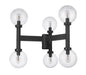 Outdoor Post Mount Fixture Z-Lite 599MP6-BK Black Laurent 6 Light Outdoor Post Mount Fixture Z-Lite
