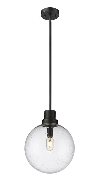 Outdoor Pendant Z-Lite 599P12-BK Black Laurent 1 Light Outdoor Pendant Z-Lite