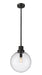 Outdoor Pendant Z-Lite 599P12-BK Black Laurent 1 Light Outdoor Pendant Z-Lite