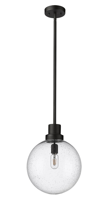 Outdoor Pendant Z-Lite 599P12-BK Black Laurent 1 Light Outdoor Pendant Z-Lite