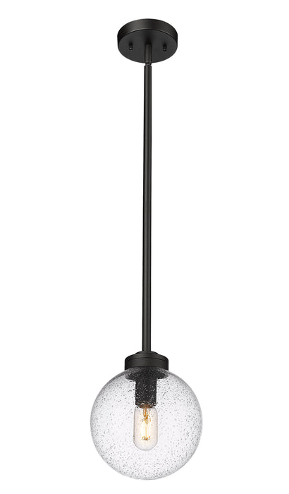 Outdoor Pendant Z-Lite 599P8-BK Black Laurent 1 Light Outdoor Pendant Z-Lite