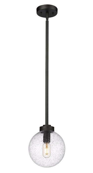 Outdoor Pendant Z-Lite 599P8-BK Black Laurent 1 Light Outdoor Pendant Z-Lite