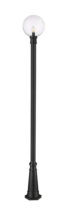 Outdoor Post Mounted Fixture Z-Lite 599PHB-519P-BK Black Laurent 1 Light Outdoor Post Mounted Fixture Z-Lite