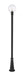 Outdoor Post Mounted Fixture Z-Lite 599PHB-519P-BK Black Laurent 1 Light Outdoor Post Mounted Fixture Z-Lite