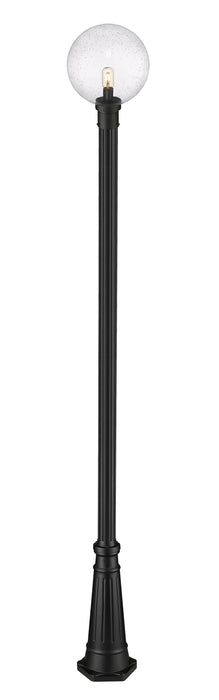 Outdoor Post Mounted Fixture Z-Lite 599PHB-519P-BK Black Laurent 1 Light Outdoor Post Mounted Fixture Z-Lite