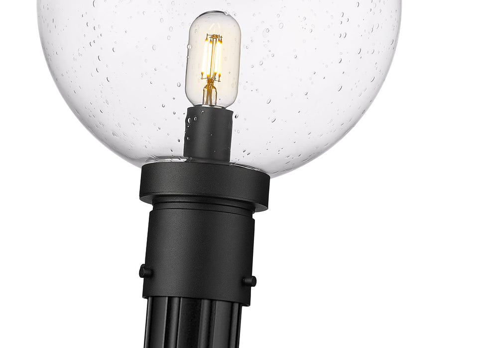 Outdoor Post Mounted Fixture Z-Lite 599PHB-519P-BK Black Laurent 1 Light Outdoor Post Mounted Fixture Z-Lite