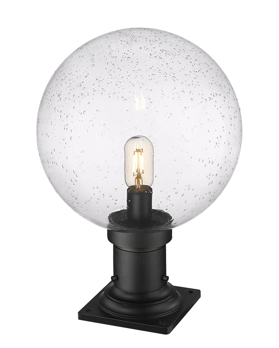 Outdoor Pier Mounted Fixture Z-Lite 599PHB-533PM-BK Black Laurent 1 Light Outdoor Pier Mounted Fixture Z-Lite