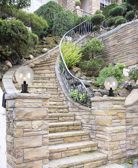 Outdoor Pier Mounted Fixture Z-Lite 599PHB-533PM-BK Black Laurent 1 Light Outdoor Pier Mounted Fixture Z-Lite