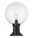 Outdoor Pier Mounted Fixture Z-Lite 599PHB-553PM-BK Black Laurent 1 Light Outdoor Pier Mounted Fixture Z-Lite