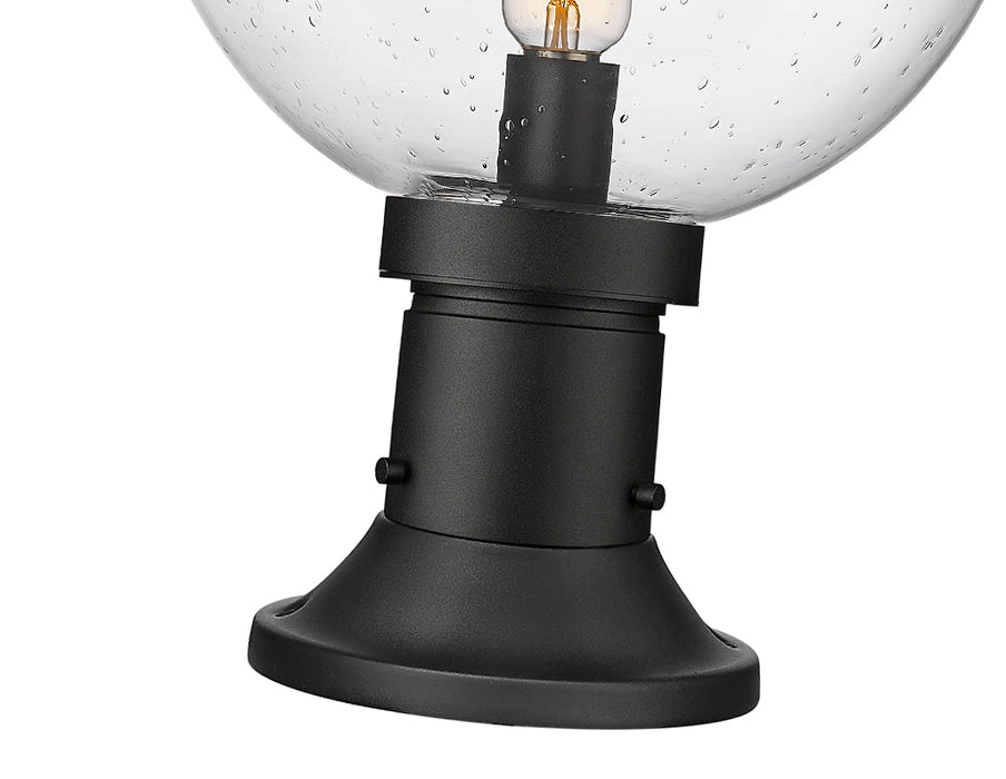 Outdoor Pier Mounted Fixture Z-Lite 599PHB-553PM-BK Black Laurent 1 Light Outdoor Pier Mounted Fixture Z-Lite