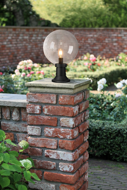 Outdoor Pier Mounted Fixture Z-Lite 599PHB-553PM-BK Black Laurent 1 Light Outdoor Pier Mounted Fixture Z-Lite