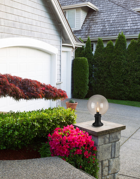 Outdoor Pier Mounted Fixture Z-Lite 599PHB-553PM-BK Black Laurent 1 Light Outdoor Pier Mounted Fixture Z-Lite