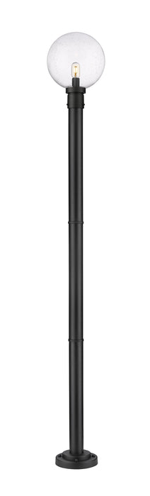 Outdoor Post Mounted Fixture Z-Lite 599PHB-567P-BK Black Laurent 1 Light Outdoor Post Mounted Fixture Z-Lite