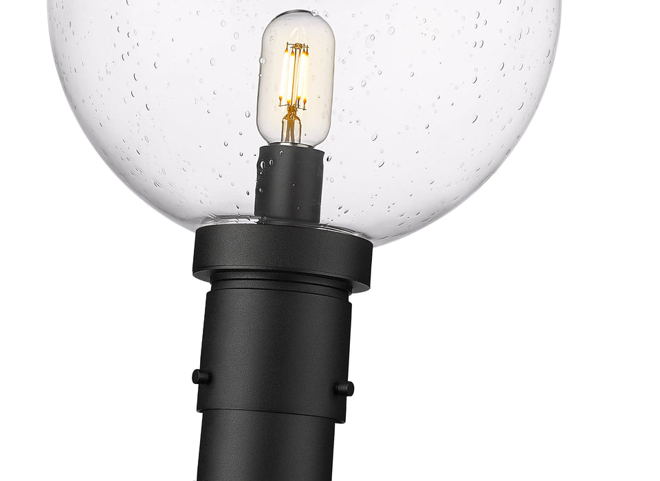 Outdoor Post Mounted Fixture Z-Lite 599PHB-567P-BK Black Laurent 1 Light Outdoor Post Mounted Fixture Z-Lite