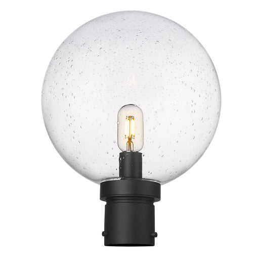 Outdoor Post Mount Fixture Z-Lite 599PHB-BK Black Laurent 1 Light Outdoor Post Mount Fixture Z-Lite