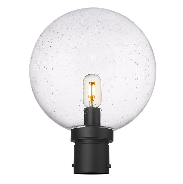 Outdoor Post Mount Fixture Z-Lite 599PHB-BK Black Laurent 1 Light Outdoor Post Mount Fixture Z-Lite