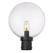 Outdoor Post Mount Fixture Z-Lite 599PHB-BK Black Laurent 1 Light Outdoor Post Mount Fixture Z-Lite