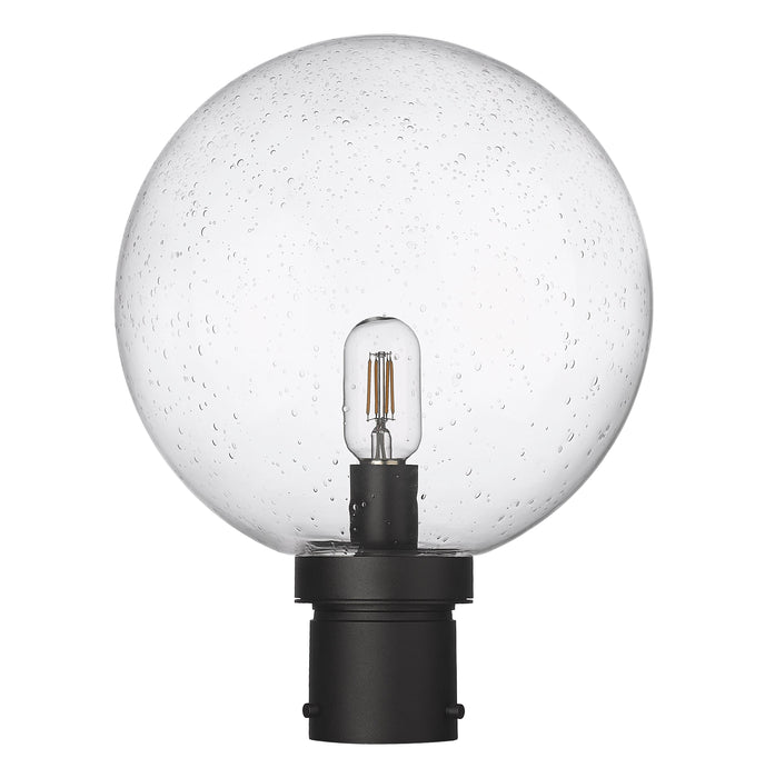 Outdoor Post Mount Fixture Z-Lite 599PHB-BK Black Laurent 1 Light Outdoor Post Mount Fixture Z-Lite