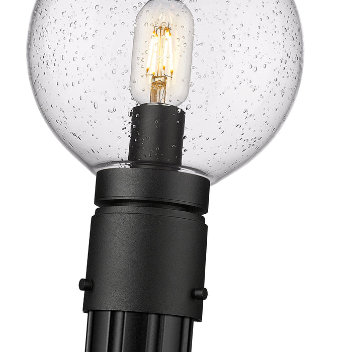 Outdoor Post Mounted Fixture Z-Lite 599PHM-519P-BK Black Laurent 1 Light Outdoor Post Mounted Fixture Z-Lite