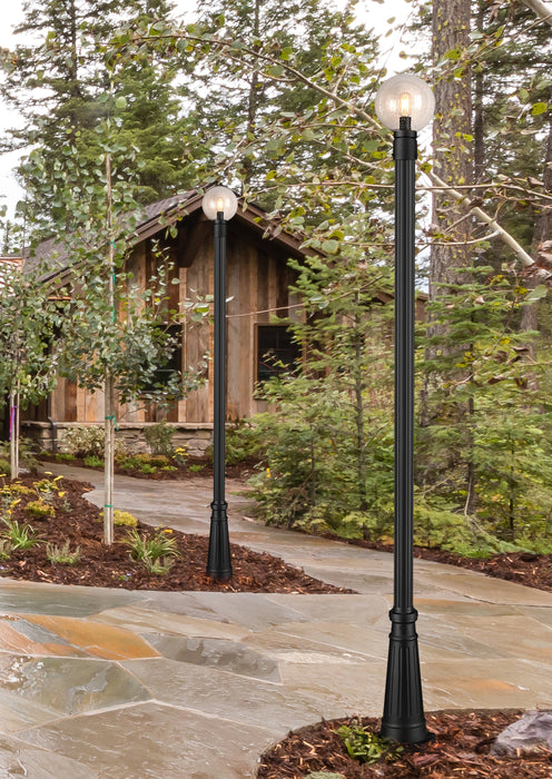 Outdoor Post Mounted Fixture Z-Lite 599PHM-519P-BK Black Laurent 1 Light Outdoor Post Mounted Fixture Z-Lite