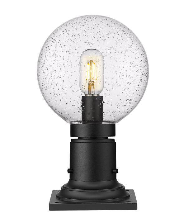 Outdoor Pier Mounted Fixture Z-Lite 599PHM-533PM-BK Black Laurent 1 Light Outdoor Pier Mounted Fixture Z-Lite