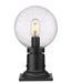 Outdoor Pier Mounted Fixture Z-Lite 599PHM-533PM-BK Black Laurent 1 Light Outdoor Pier Mounted Fixture Z-Lite