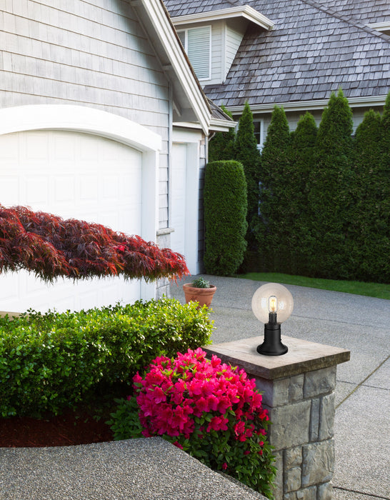 Outdoor Pier Mounted Fixture Z-Lite 599PHM-533PM-BK Black Laurent 1 Light Outdoor Pier Mounted Fixture Z-Lite