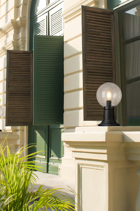 Outdoor Pier Mounted Fixture Z-Lite 599PHM-533PM-BK Black Laurent 1 Light Outdoor Pier Mounted Fixture Z-Lite