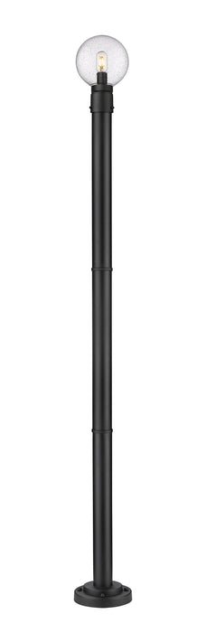 Outdoor Post Mounted Fixture Z-Lite 599PHM-567P-BK Black Laurent 1 Light Outdoor Post Mounted Fixture Z-Lite