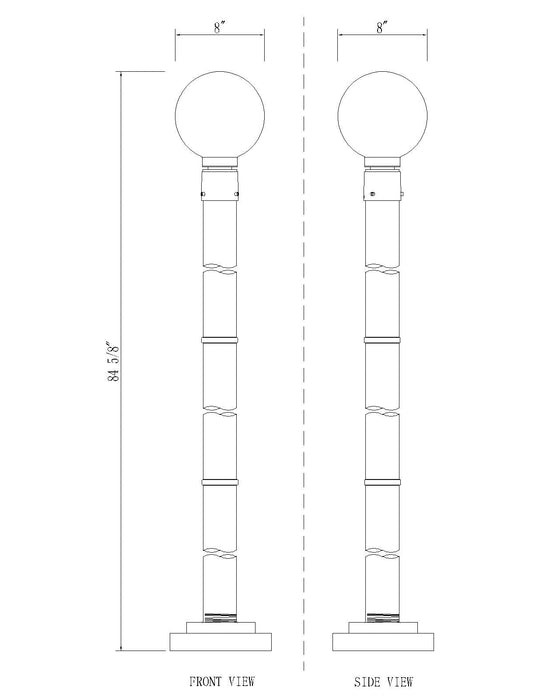 Outdoor Post Mounted Fixture Z-Lite 599PHM-567P-BK Black Laurent 1 Light Outdoor Post Mounted Fixture Z-Lite