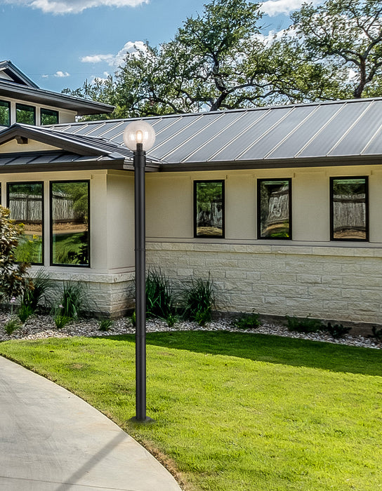 Outdoor Post Mounted Fixture Z-Lite 599PHM-567P-BK Black Laurent 1 Light Outdoor Post Mounted Fixture Z-Lite