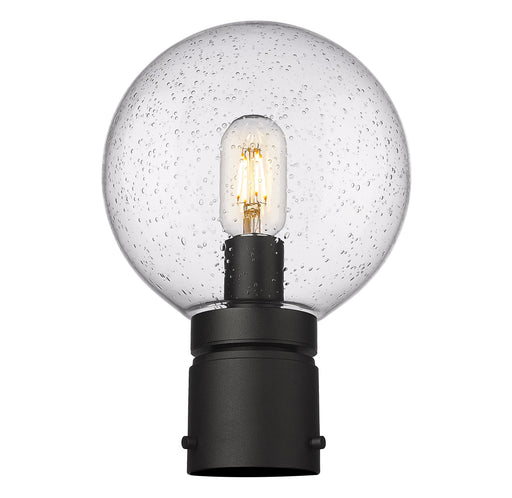 Outdoor Post Mount Fixture Z-Lite 599PHM-BK Black Laurent 1 Light Outdoor Post Mount Fixture Z-Lite
