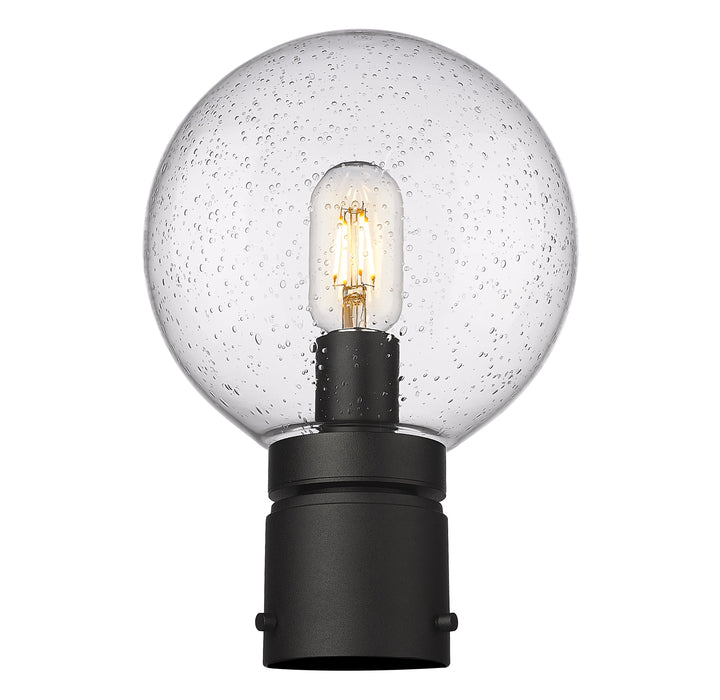 Outdoor Post Mount Fixture Z-Lite 599PHM-BK Black Laurent 1 Light Outdoor Post Mount Fixture Z-Lite