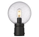 Outdoor Post Mount Fixture Z-Lite 599PHM-BK Black Laurent 1 Light Outdoor Post Mount Fixture Z-Lite