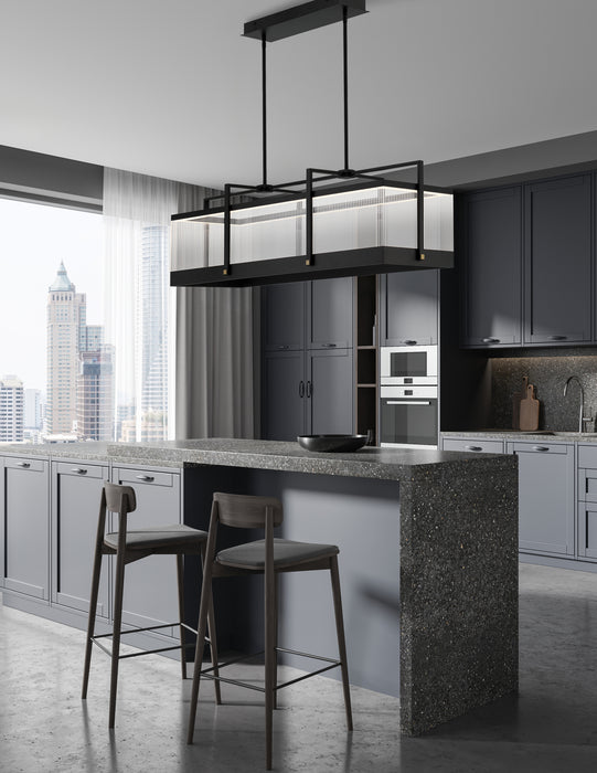 Eurofase 44255-015 Tye 41" Matte Black LED Chandelier