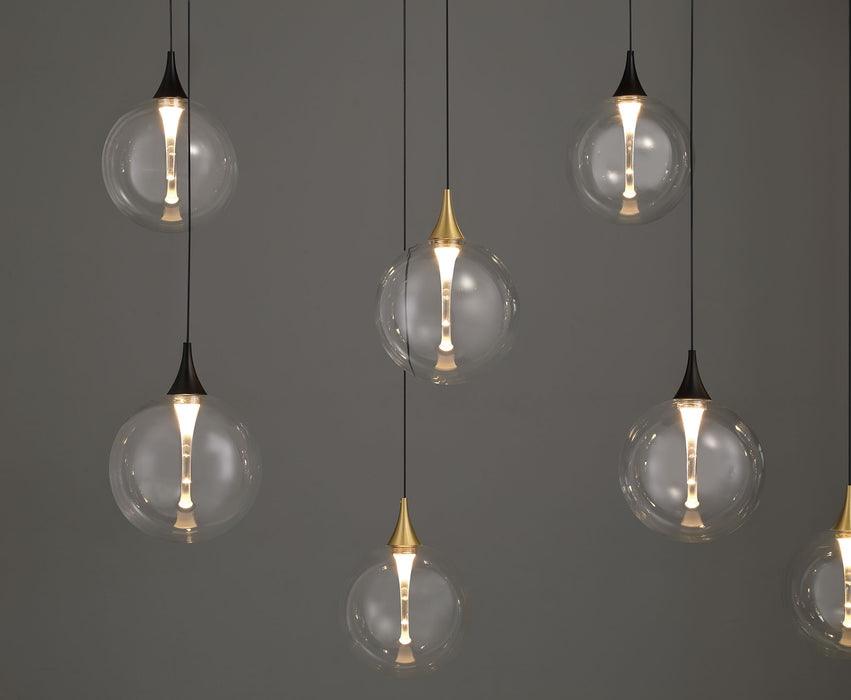 Eurofase 48940-016 Iissa 72" Gold-Black Mix LED Chandelier