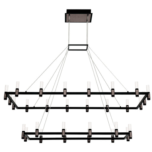 Eurofase 37049-010 Altamont 52" Satin Nickel-Black Mix LED Chandelier