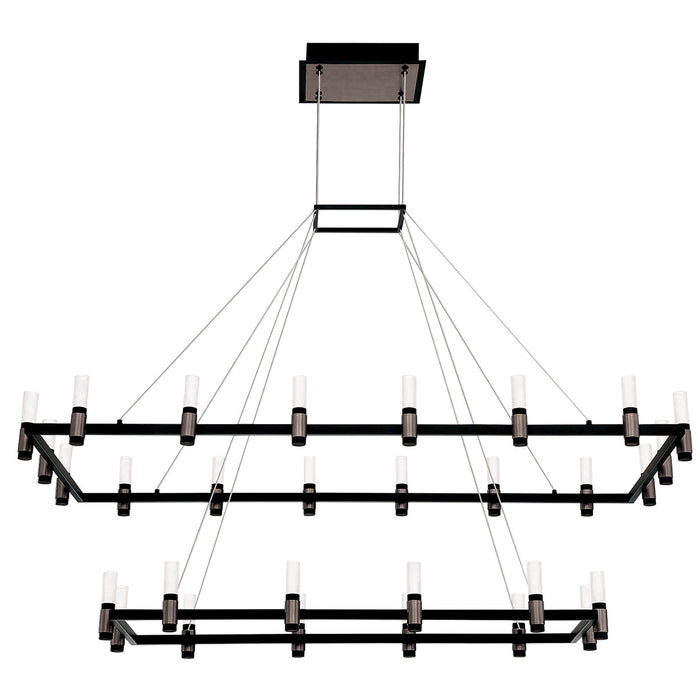 Eurofase 37049-010 Altamont 52" Satin Nickel-Black Mix LED Chandelier
