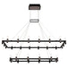 Eurofase 37049-010 Altamont 52" Satin Nickel-Black Mix LED Chandelier